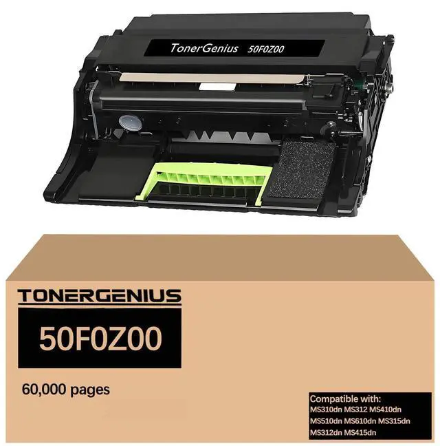 Alt view image 2 of 4 - 50F0Z00 Imaging Unit for MS310 Drum Unit Compatible with Lexmark MS310dn MS312 MS410dn MS510dn MS610dn MS312dn MS315dn MS415dn Imaging Unit 1-Pack