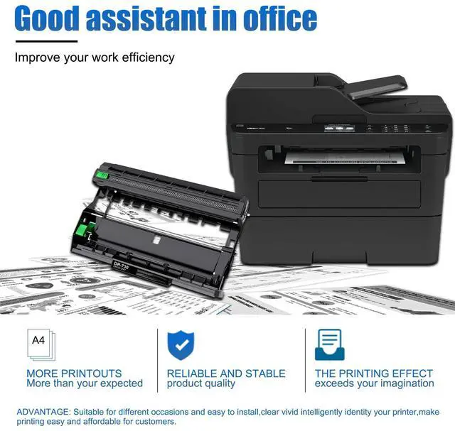 Alt view image 5 of 7 - DR730 Drum Unit Replacement for Brother Printers | High-Yield Imaging Unit Compatible with MFC-L2710DW, MFC-L2750DW, HL-L2370DW, DCP-L2550DW & More (1 Pack, Toner Not Included)