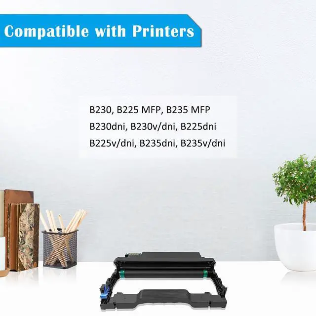 Alt view image 3 of 7 - B230 B225 B235 013R00691 Compatible Drum Cartridge Drum Unit Imaging Drum Black 12000 Pages for B225 B225dni B230 B230dni B235 B235dni Printer