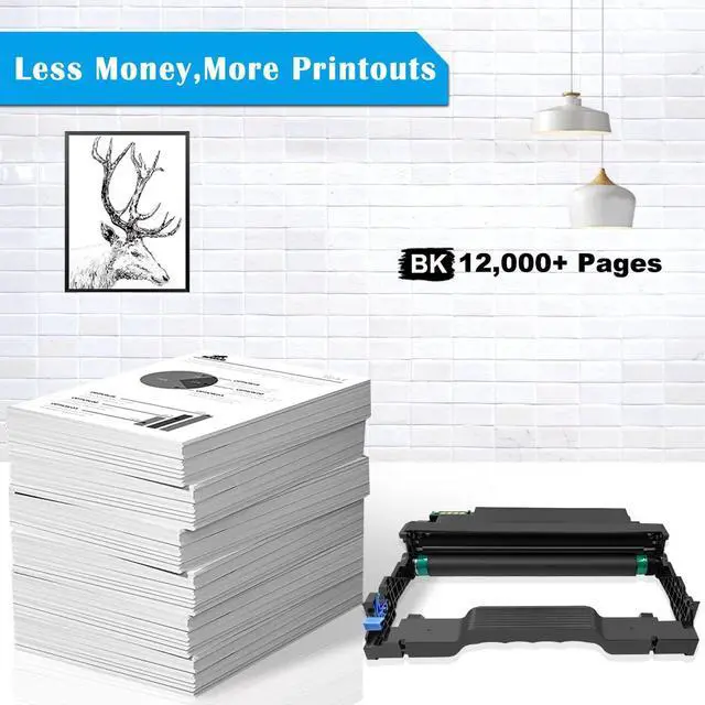 Alt view image 4 of 7 - B230 B225 B235 013R00691 Compatible Drum Cartridge Drum Unit Imaging Drum Black 12000 Pages for B225 B225dni B230 B230dni B235 B235dni Printer