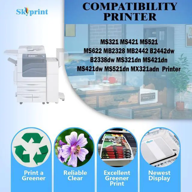 Alt view image 2 of 5 - 56F0Z00 Imaging Unit Compatible with Lexmark 56F0Z00 Imaging Unit Use for MS321 MS421 MS521 MS622 MB2328 MB2442 B2442dw B2338dw MS321dn MS421dn MS421dw MS521dn MX321adn Printer