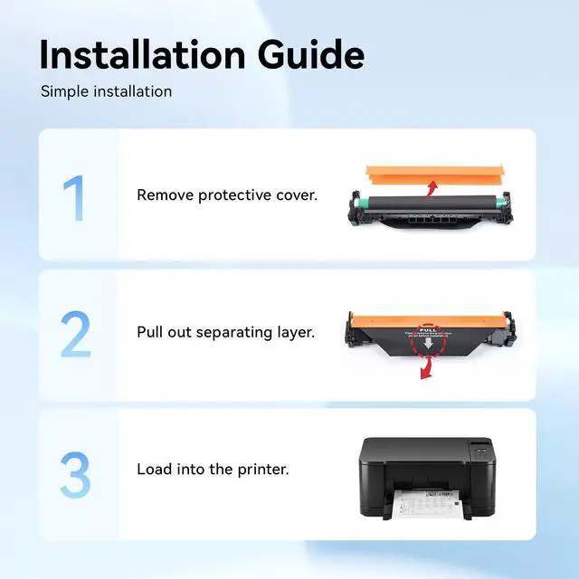 Alt view image 4 of 7 - 19A CF219A Drum Unit (Not Toner) 2-Pack Black High Yield Replacement for HP 19A CF219A Imaging Drum Compatible with HP LaserJet Pro MFP M130a M130fn M130fw M130nw M102a M102w Printer M130 M102 Copier
