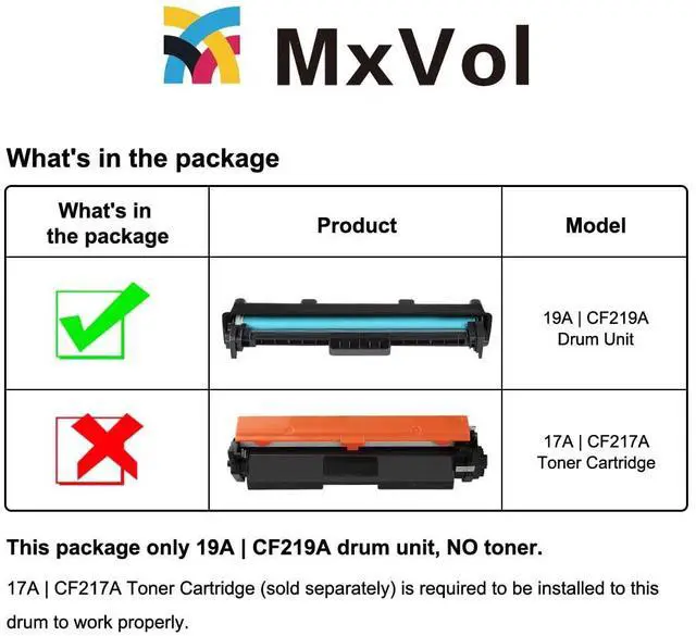 Alt view image 2 of 6 - Compatible 19A Drum Unit High Yield Replacement for HP 19A CF219A Imaging Drum, use for HP LaserJet Pro M102 M102a M102w MFP M130 M130a M130fn M130fw M130nw Printer, Black 1-Pack (Not Toner)