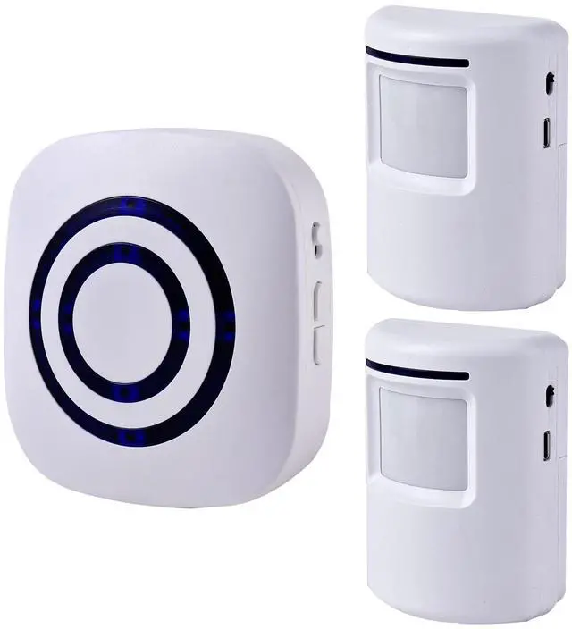 Main image of Motion Sensor Alarm - Seanme Wireless Driveway Alarm 100m Long Distance Signal Transmission, Home Security Alarm System Motion Sensor Doorbell with 38 Chime Tunes (1 reciver and 2 Sensor)