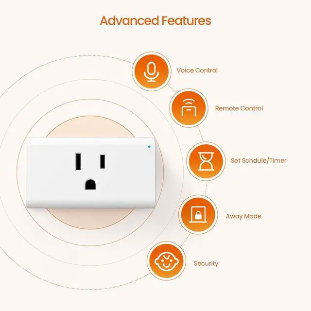 Alt view image 3 of 7 - SP3 (2 Pack) Smart Plug WiFi Outlet Switch, Compatible with Alexa & Google Assistant for Voice Control, Timer & Schedule Function, Compact Design, UL FCC RoHS Certified, No Hub Required