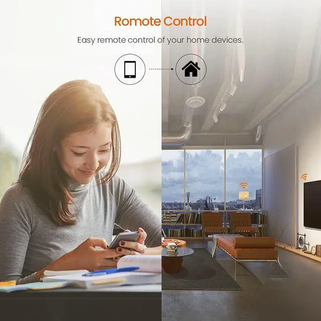 Alt view image 4 of 7 - SP3 (2 Pack) Smart Plug WiFi Outlet Switch, Compatible with Alexa & Google Assistant for Voice Control, Timer & Schedule Function, Compact Design, UL FCC RoHS Certified, No Hub Required