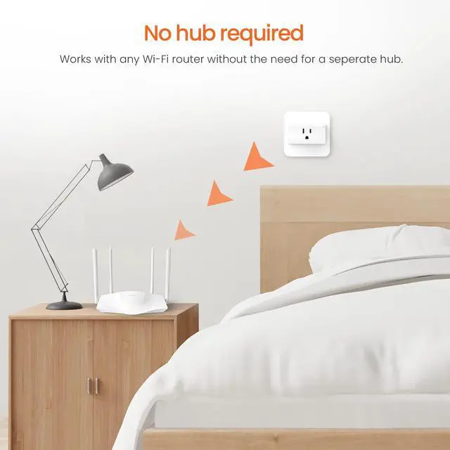 Alt view image 6 of 7 - SP3 (2 Pack) Smart Plug WiFi Outlet Switch, Compatible with Alexa & Google Assistant for Voice Control, Timer & Schedule Function, Compact Design, UL FCC RoHS Certified, No Hub Required