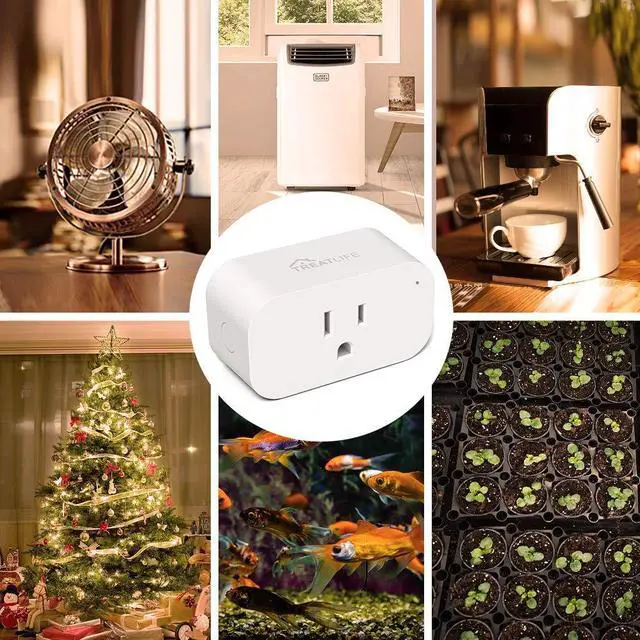 Alt view image 7 of 7 - Smart Plug, 2.4GHz 15 Amp WiFi Smart Outlet with Child Lock and Vacation Mode, Reliable WiFi Connection, Compatible with Alexa and Google Assistant, No Hub Required, Remote Control,1 Pack