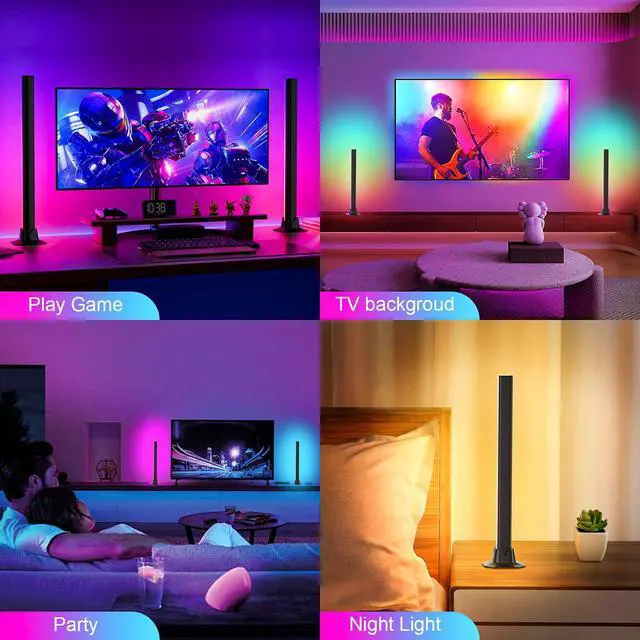 Alt view image 6 of 7 - 16.5" Smart Light Bar, RGB LED Light Bar for Room, 16 Million Colors Changing, 213 Preset & 8 Scene Modes, Dynamic Music Sync, 3 Control Modes, RGB & IC Ambient Backlight for TV, Gaming Room