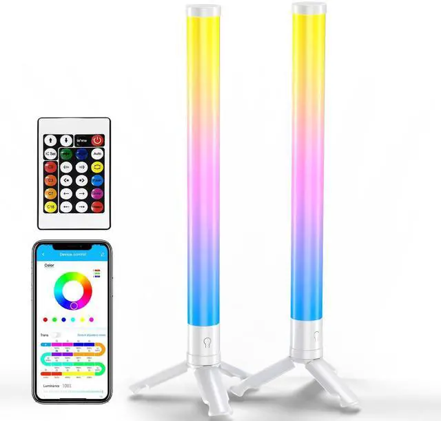 Main image of 360° Smart Light Bars, LED Game Desk Lights, TV Monitor Backlight with Music Sync, RGB Light Bar with Remote Control, Ambient Lighting for PC, Table, Gaming Room(White,Plastic Material)