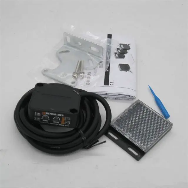 Alt view image 7 of 7 - Indoor Wall Mounted Photoelectric Beam Sensor 12-240VDC 24-240VAC Retroreflective photoelectric Sensor Switch Proximity Switch Induction Distance 5M BEN5M