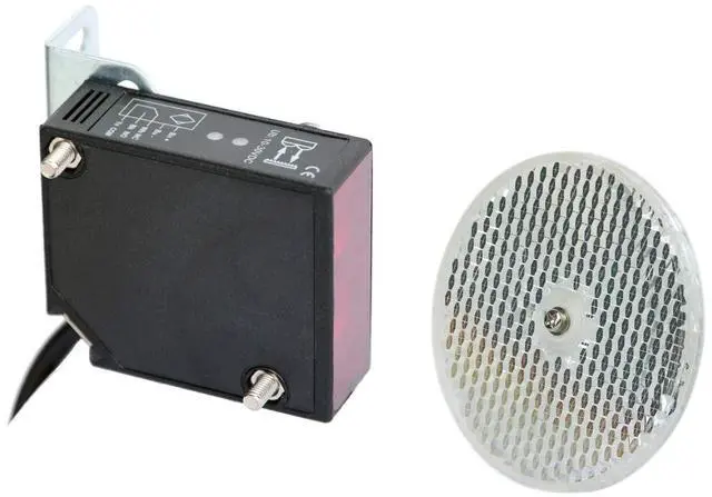 Main image of IP67 Waterproof Universal 10-30VDC Safety Retro-Reflective Photoelectric Beam Sensor for 12VDC and 24VDC Gate Opener, Garage Door Sensor Up to 40 Feet Sensing Range, Pre-Wired 6.6 Feet Cord