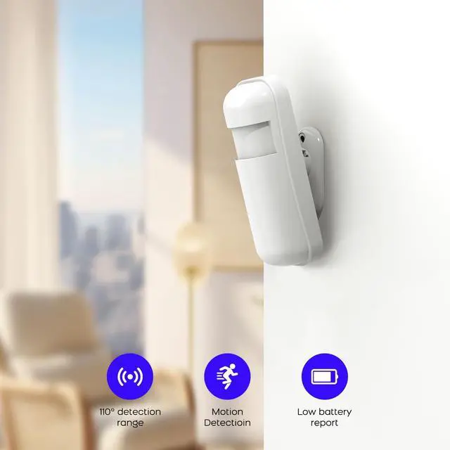 Alt view image 5 of 7 - Home Security Systems for House, Wireless Home Security Alarm System, Door/Window Sensor Motion Sensors with App Alert, WiFi+GSM 4G Home Alarm System No Subscription103-D