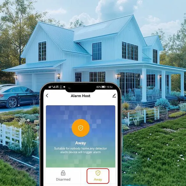 Alt view image 7 of 7 - Home Security Systems for House, Wireless Home Security Alarm System, Door/Window Sensor Motion Sensors with App Alert, WiFi+GSM 4G Home Alarm System No Subscription103-D