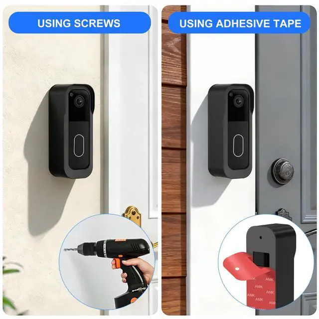 Alt view image 5 of 7 - No Drill Doorbell Mount for Blink Video Doorbell (2023 Release & 2025 Release), Anti-Theft and Weatherproof Mount for Blink Camera, Perfect for Homes and Apartments