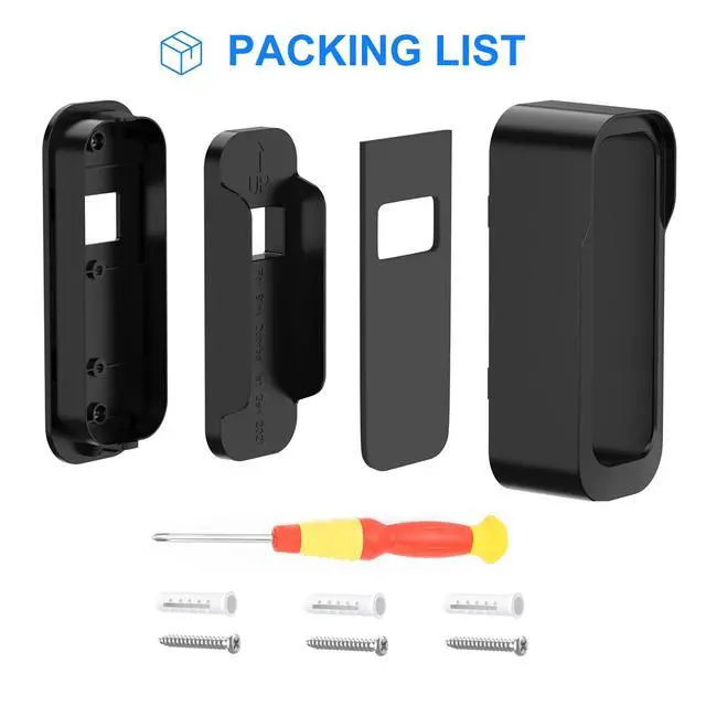 Alt view image 7 of 7 - No Drill Doorbell Mount for Blink Video Doorbell (2023 Release & 2025 Release), Anti-Theft and Weatherproof Mount for Blink Camera, Perfect for Homes and Apartments