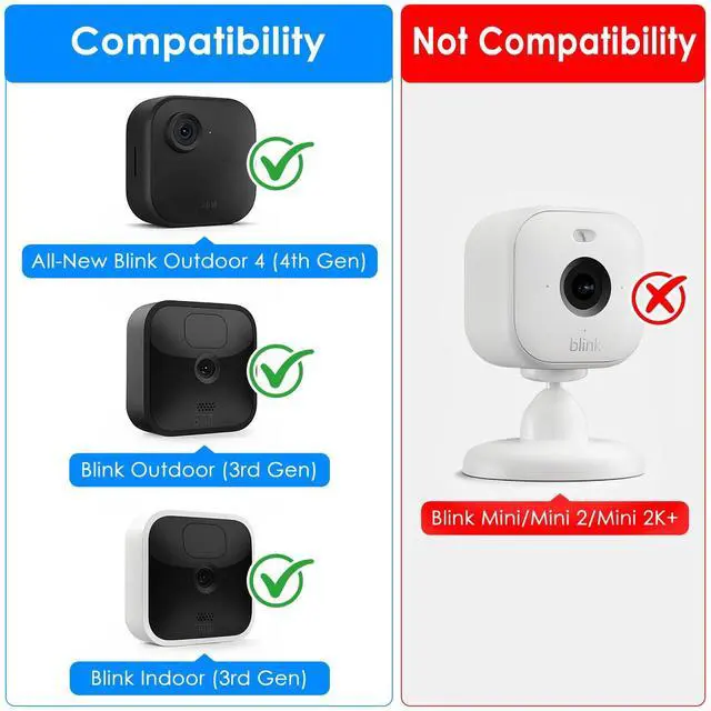 Alt view image 2 of 7 - 2in1 25ft Power Cable with Adapter & Wall Mount for Blink Outdoor 4 (4th Gen) &(3rd Gen), Weatherproof Flat Charging Cable with Adjustable Outdoor Camera Mount, Flexible Placement, Replace Batteries