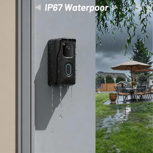 Alt view image 6 of 7 - Charger Station Mount Kit for Blink Doorbell (2nd Gen) with Built-in Battery Continuously Power Supply for 6 to 8 Months,Rechargeable Charger with Type-C Cable,IPX7 Waterproof