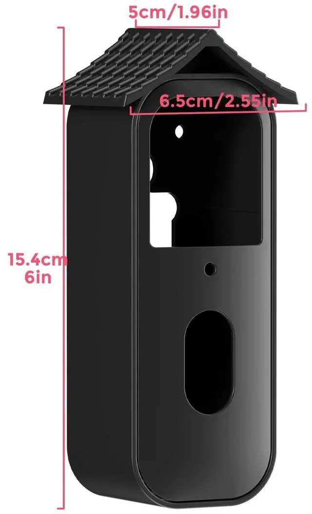 Alt view image 6 of 7 - No-Drill Blink Doorbell Mount - Compatible with Blink Video Doorbell (2nd Gen), Renter-Friendly Easy Installation, Security Camera Mount (Doorbell Not Included) Black