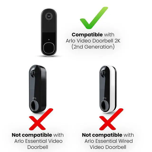 Alt view image 5 of 7 - Power Adapter (5.2V 2A) with L-Shaped USB-C Cable (26ft.) & Backplate - Compatible with Arlo Video Doorbell 2K (2nd Generation) (White) (Doorbell NOT Included)