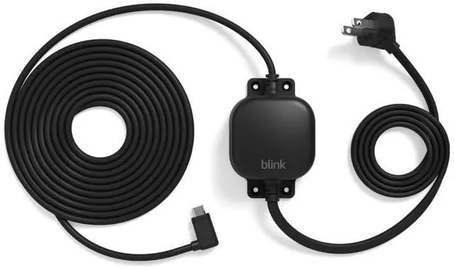 Main image of Weather Resistant 13ft Power Adapter for Blink Mini 2, Mini 2K+, Outdoor 4, and Outdoor 2K+ (Black)