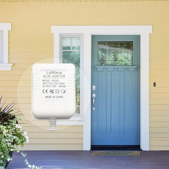 Alt view image 3 of 5 - 26FT Charging Cable18V500mA Doorbell Power Adapter for Video Doorbells, Ring Video Doorbell Pro and Ring Video Doorbell 2, Transformer Compatible with Zmodo Smart Doorbell and Nest Hello Doorbell