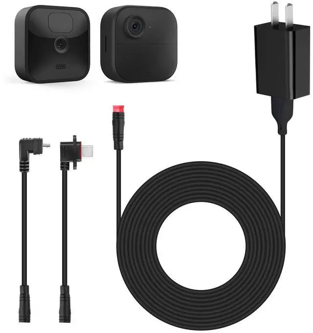 Main image of 23ft/7m Power Cable and Adapter for Blink Outdoor 4 (4th Gen) & (3rd Gen) & Blink XT/XT2, Weatherproof Extension Cable Compatible with Blink Camera with Micro USB Adapter