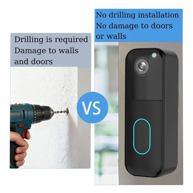 Alt view image 3 of 6 - Double-Sided Adhesive Strips for Blink Video Doorbell, 4-Pack Strong Mounting Tape, Drill-Free, No Screws, Residue-Free Installation for Blink Doorbell (2024 Model)