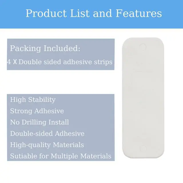 Alt view image 5 of 6 - Double-Sided Adhesive Strips for Blink Video Doorbell, 4-Pack Strong Mounting Tape, Drill-Free, No Screws, Residue-Free Installation for Blink Doorbell (2024 Model)