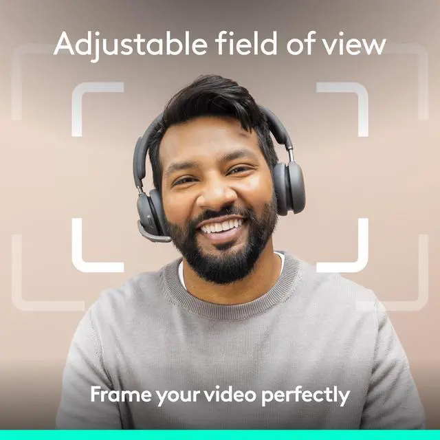 Alt view image 3 of 7 - Brio 4K Webcam, Video Calling, Noise-Cancelling mic, HD Auto Light Correction, Wide Field of View, Windows Hello Works with Microsoft Teams, Zoom, Google Meet, PC/Mac/Laptop/MacBook/Tablet