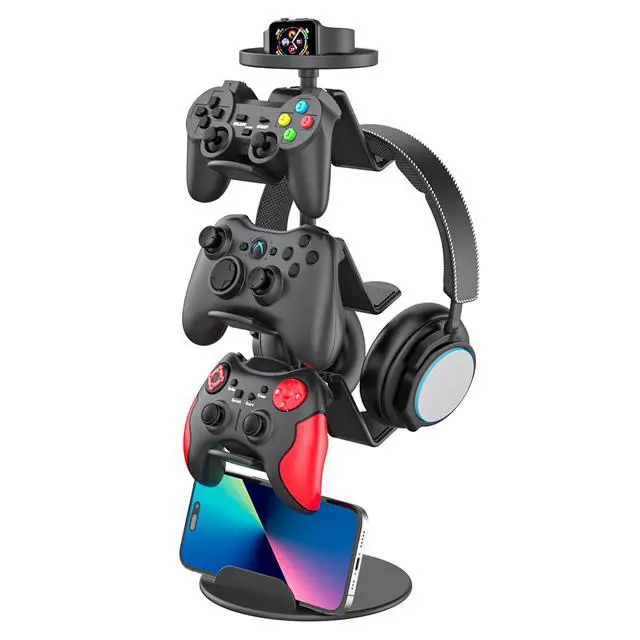 Alt view image 3 of 6 - Game Controller Stand Headphone Holder, Multi Adjustable Game Controller Headset Hanger for All Universal Gaming PC Accessories, Xbox PS4 PS5 Nintendo Switch (4 Layers)