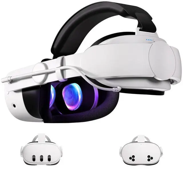 Main image of Head Strap with Battery Compatible with Meta/Oculus Quest 3/ 3S, 10000mAh Fast Charging Detachable Battery Pack Extend 5-7H Playtime, Adjustable Elite Strap Enhanced Support & Balance in VR