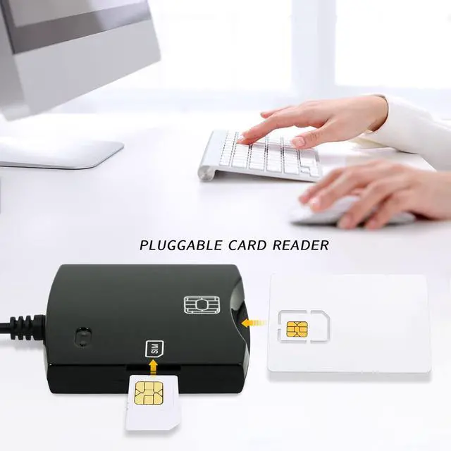 Alt view image 4 of 6 - Smart Card Reader Writer USB: CAC Card Reader for Win & OS & Linux - EMV Chip Reader Writer Programmer - 5pc Blank Programable LTE USIM 4G Card & SIM Personalize Software