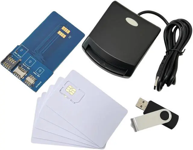 Main image of LTE WCDMA ICCID SIM USIM 4G Secure Card Reader Writer Programmer with 5pcs Blank Programable Card + SIM Personalize Tools ONLY for Windows System by