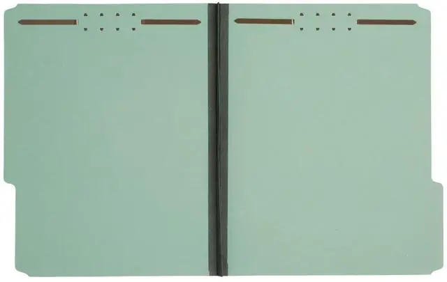 Alt view image 4 of 5 - Blue Summit Supplies Pressboard File Folder, 1 Inch Expansion, Top-Tab, Letter Size, Gray/Green 25 Pack