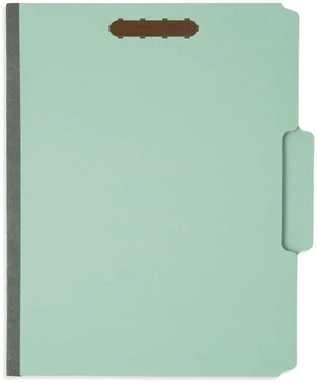 Alt view image 5 of 5 - Blue Summit Supplies Pressboard File Folder, 1 Inch Expansion, Top-Tab, Letter Size, Gray/Green 25 Pack