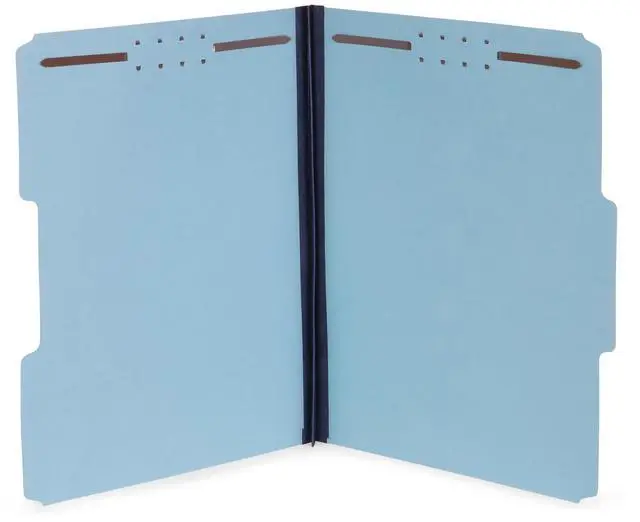 Main image of File Folders, 1 Inch Expansion Pressboard Folders Letter Size, Light Blue 25 Pack