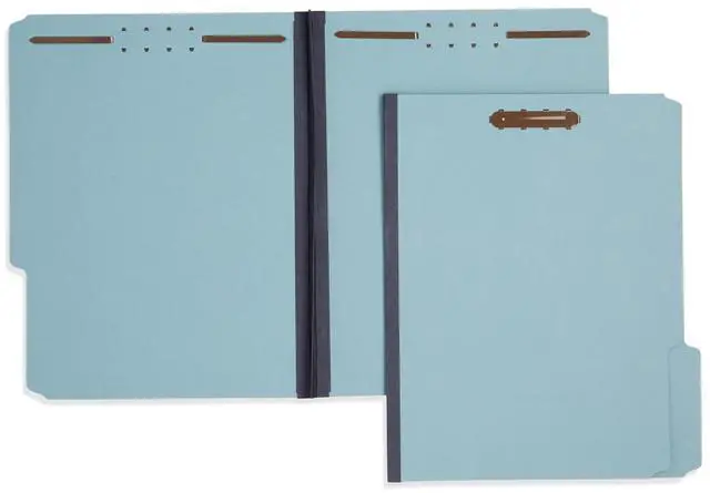 Alt view image 3 of 5 - File Folders, 1 Inch Expansion Pressboard Folders Letter Size, Light Blue 25 Pack