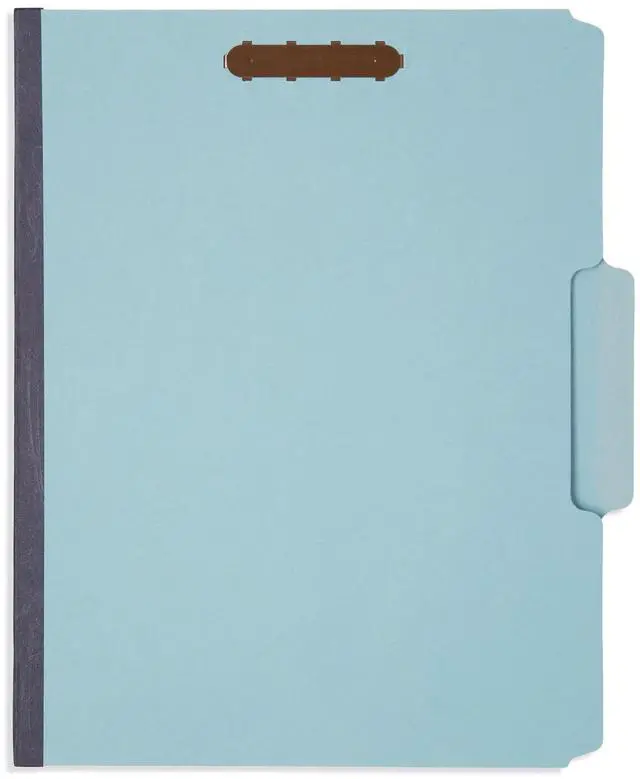 Alt view image 4 of 5 - File Folders, 1 Inch Expansion Pressboard Folders Letter Size, Light Blue 25 Pack