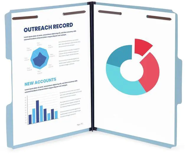 Alt view image 2 of 5 - File Folders, 1 Inch Expansion Pressboard Folders Letter Size, Light Blue 25 Pack