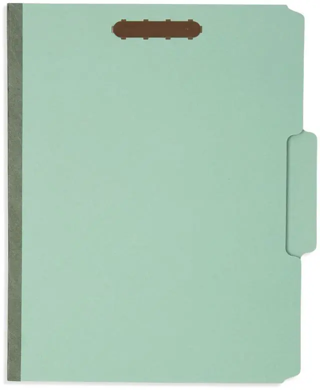 Alt view image 5 of 5 - Blue Summit Pressboard File Folders, 2 inch Expansion Pressboard Folders Letter Size, Pressboard Folders with Fasteners, Gray/Green 25 Pack
