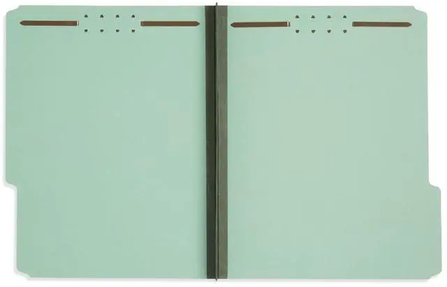 Alt view image 4 of 5 - Blue Summit Pressboard File Folders, 2 inch Expansion Pressboard Folders Letter Size, Pressboard Folders with Fasteners, Gray/Green 25 Pack