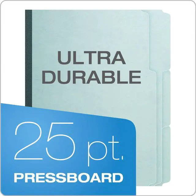 Alt view image 2 of 7 - 1" Expansion Pressboard File Folders with 1/3 Cut Tab, Letter, Blue, 25/Box (9200T 1/3)
