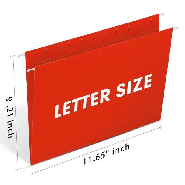 Alt view image 2 of 7 - Hanging File Folders, RAZCC 60 Pack Reinforced Hanging Folders Letter Size, Designed for Bulky Files, Filing Cabinet, Adjustable Tabs, Assorted Colors