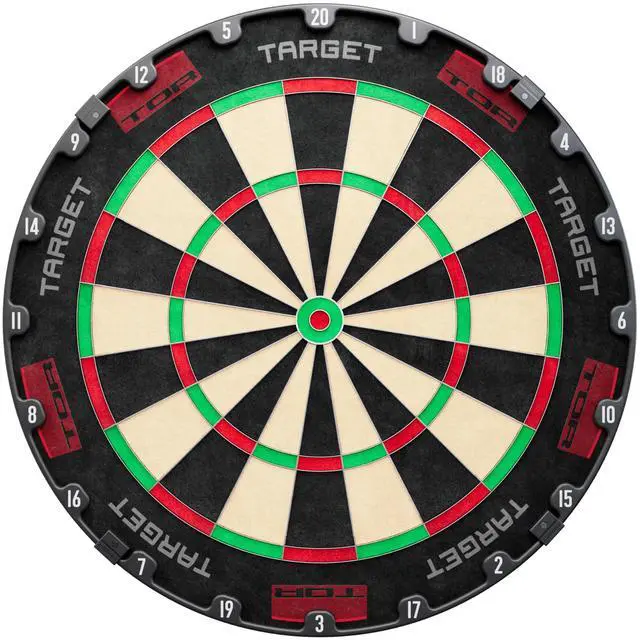 Main image of TOR Dartboard, Steel Tip Dart Board | Competition Standard Steel Tip Dartboards with Fixing Kit, Modern Rotational Number Ring, Premium Madagascan Sisal, Stainless Steel Thin Wire System