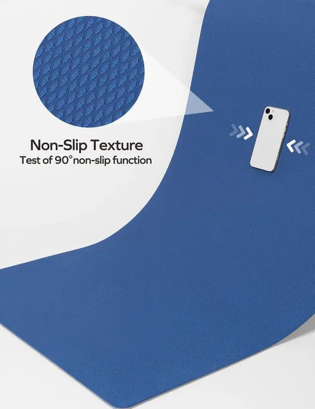 Alt view image 5 of 6 - Eco Friendly Yoga Mat Thick TPE Yoga Mat Non Slip Yoga Mats Anti-tear Exercise Workout Mat for Women Men Kids Yoga, Pilates and Fitness