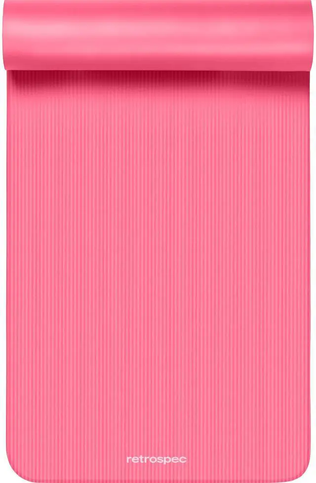 Alt view image 3 of 6 - Solana Yoga Mat 1/2" Thick w/Nylon Strap for Men & Women - Non Slip Excercise Mat for Yoga, Pilates, Stretching, Floor & Fitness Workouts