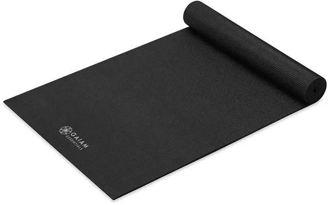 Alt view image 7 of 7 - Essentials 1/4" Thin (6mm) Yoga & Pilates, Fitness & Exercise Mat with Easy-Cinch Carrier Strap Cusion Support For Fitness and Gym Workouts