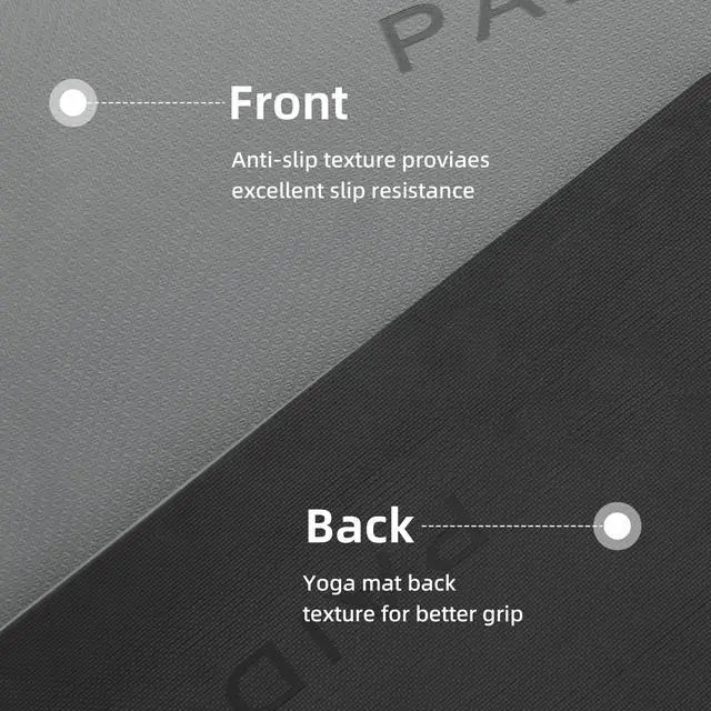 Alt view image 3 of 7 - Yoga Mat Non Slip Anti-tear,extra thick-2/5 inch10MMHigh Resiliency Professional POE Yoga Mats for Women Men Kids,72"x24"inch,Workout, Yoga, Pilates and Floor Exercise, with Carrier Strap