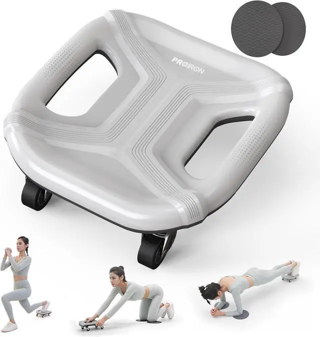 Main image of Ab Roller with Knee Pads for Abs Workout, Multifunctional Ab Roller Wheel for Abs Workout, Abdominal Roller with Knee Pads, Abdominal Exercises Wheel, Abb Roller (Slide Fitness Trainer)
